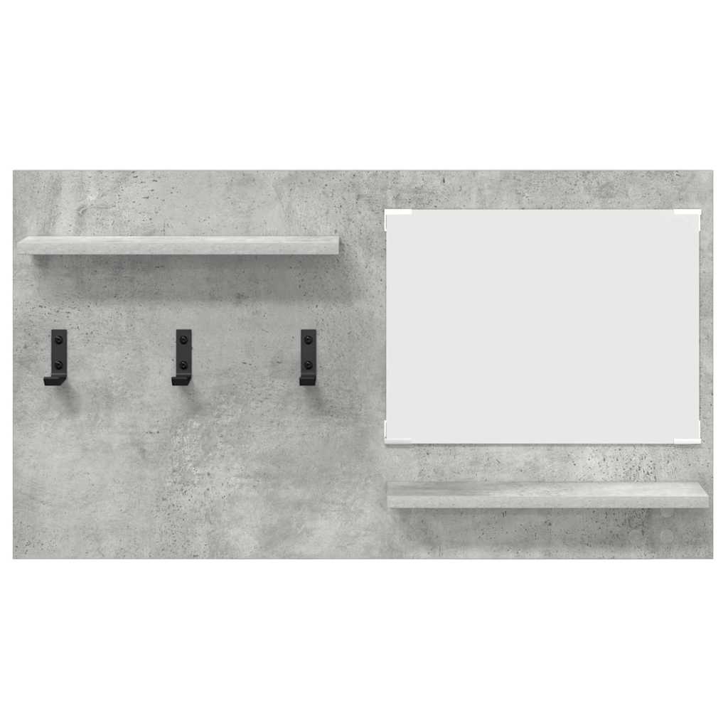 Porte-manteau mural avec étagère Gris béton 90 x 10 x 50 cm - XIOS