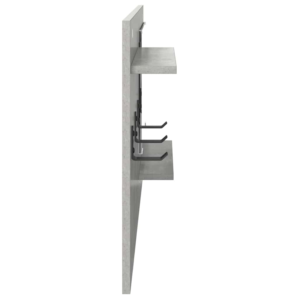 Porte-manteau mural avec étagère Gris béton 90 x 10 x 50 cm - XIOS