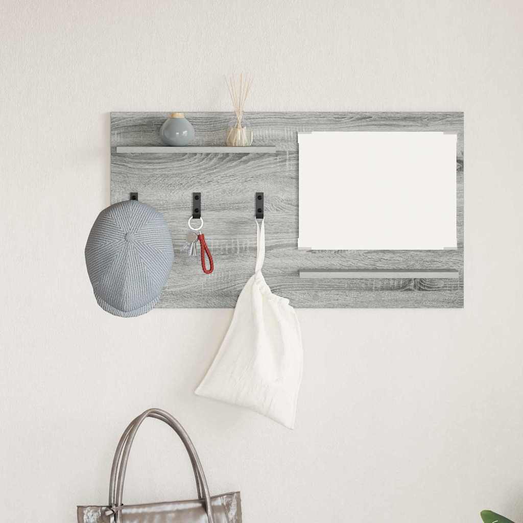 Porte-manteau mural avec étagère Sonoma gris 90 x 10 x 50 cm - XIOS