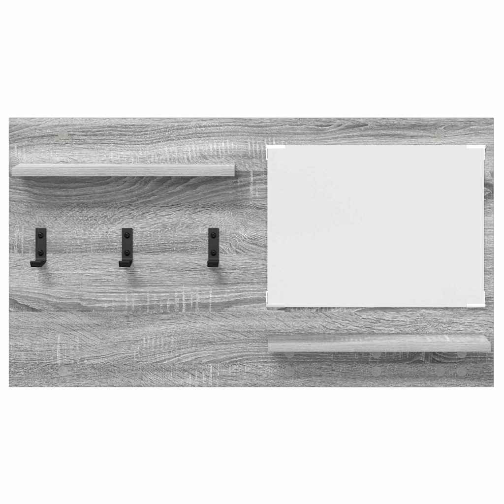 Porte-manteau mural avec étagère Sonoma gris 90 x 10 x 50 cm - XIOS