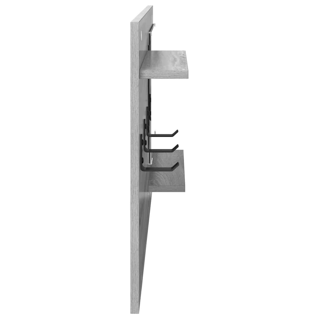 Porte-manteau mural avec étagère Sonoma gris 90 x 10 x 50 cm - XIOS