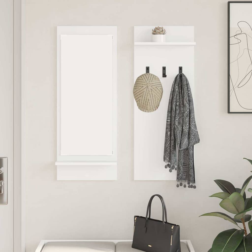 Porte-manteau mural Blanc 70 x 10 x 90 cm Bois d'ingénierie - XIOS