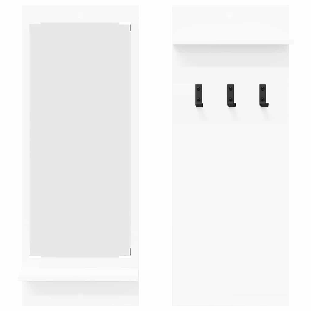 Porte-manteau mural Blanc 70 x 10 x 90 cm Bois d'ingénierie - XIOS
