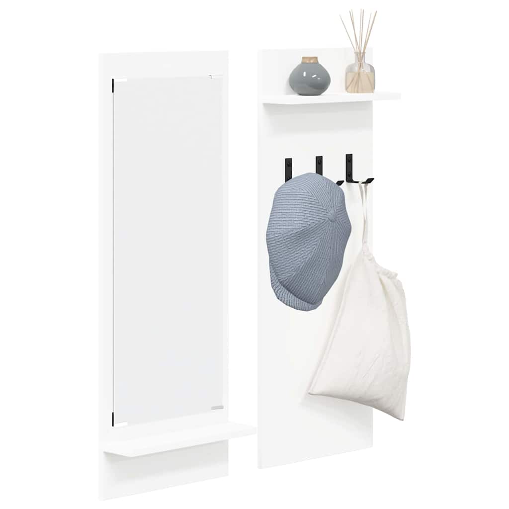 Porte-manteau mural Blanc 70 x 10 x 90 cm Bois d'ingénierie - XIOS