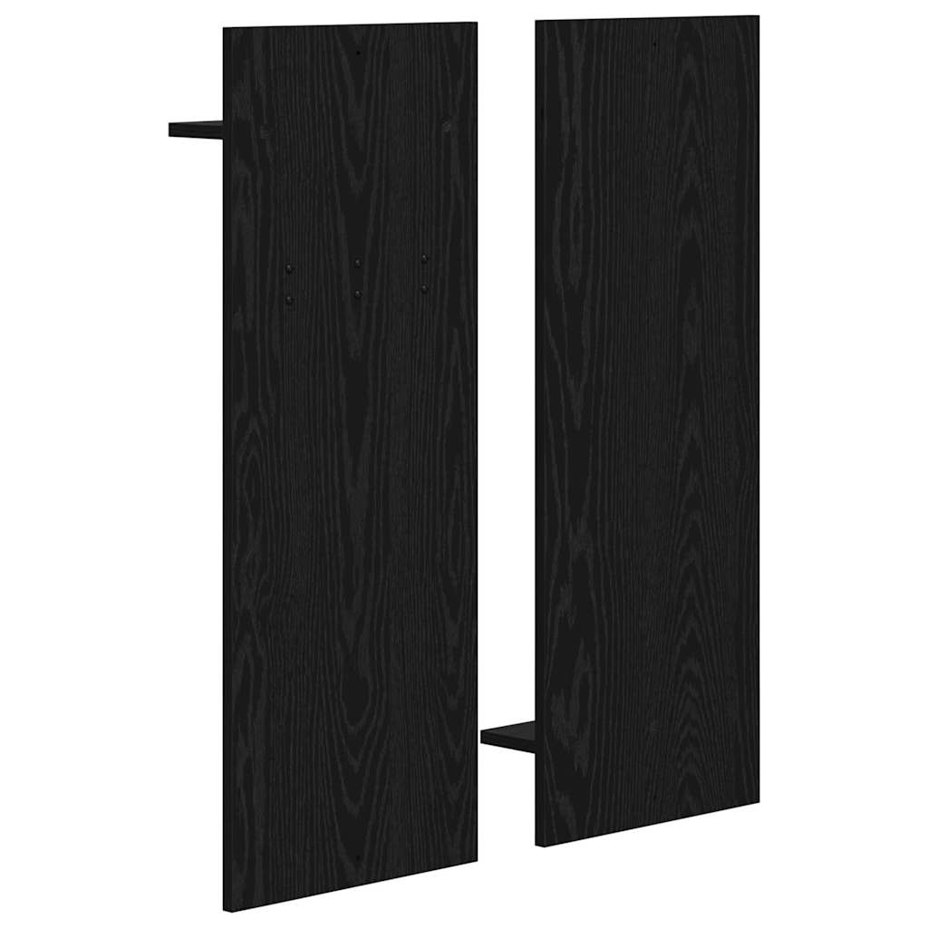 Porte-manteau mural avec étagère Chêne noir 70 x 10 x 90 cm - XIOS