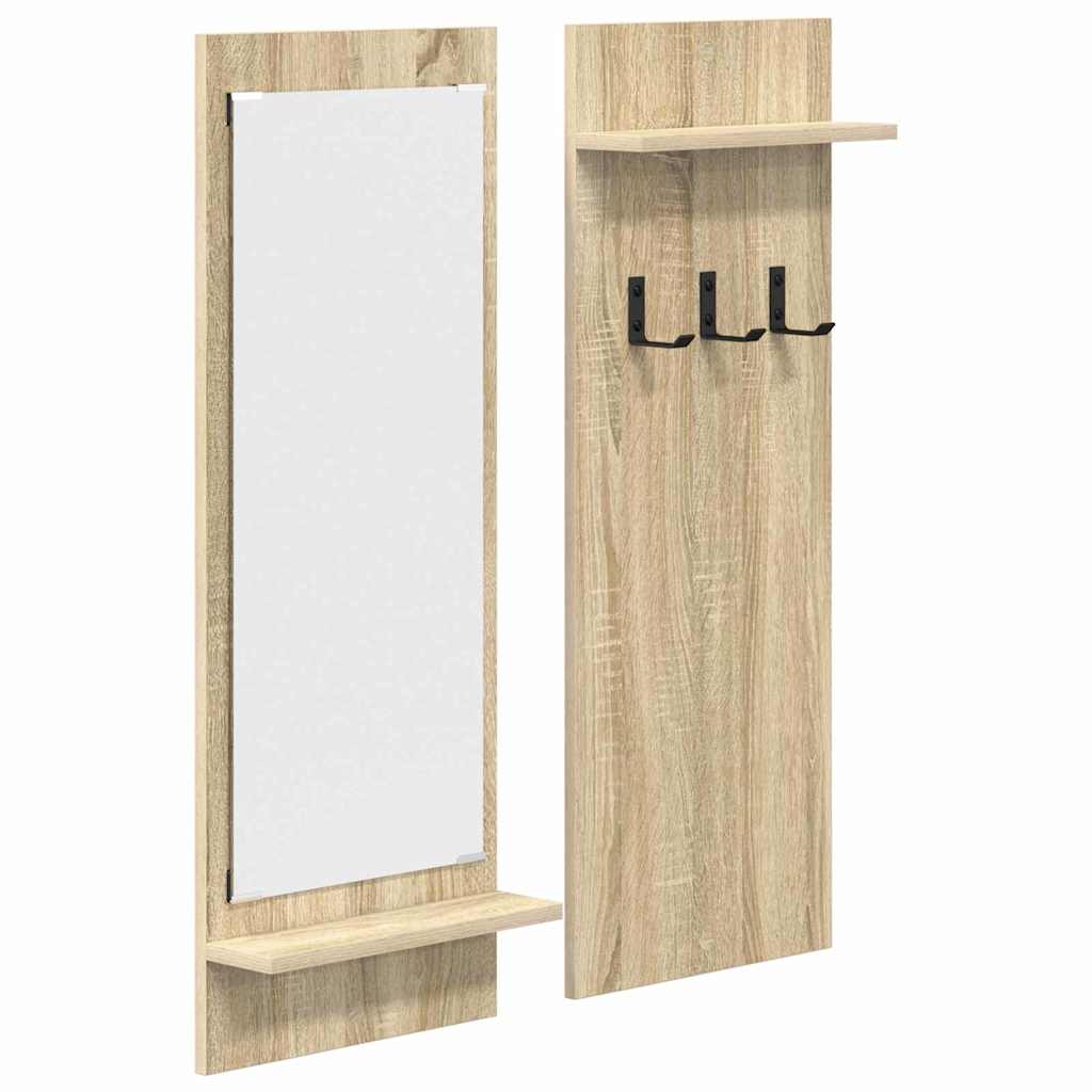Porte-manteau mural avec étagère Chêne Sonoma 70 x 10 x 90 cm - XIOS