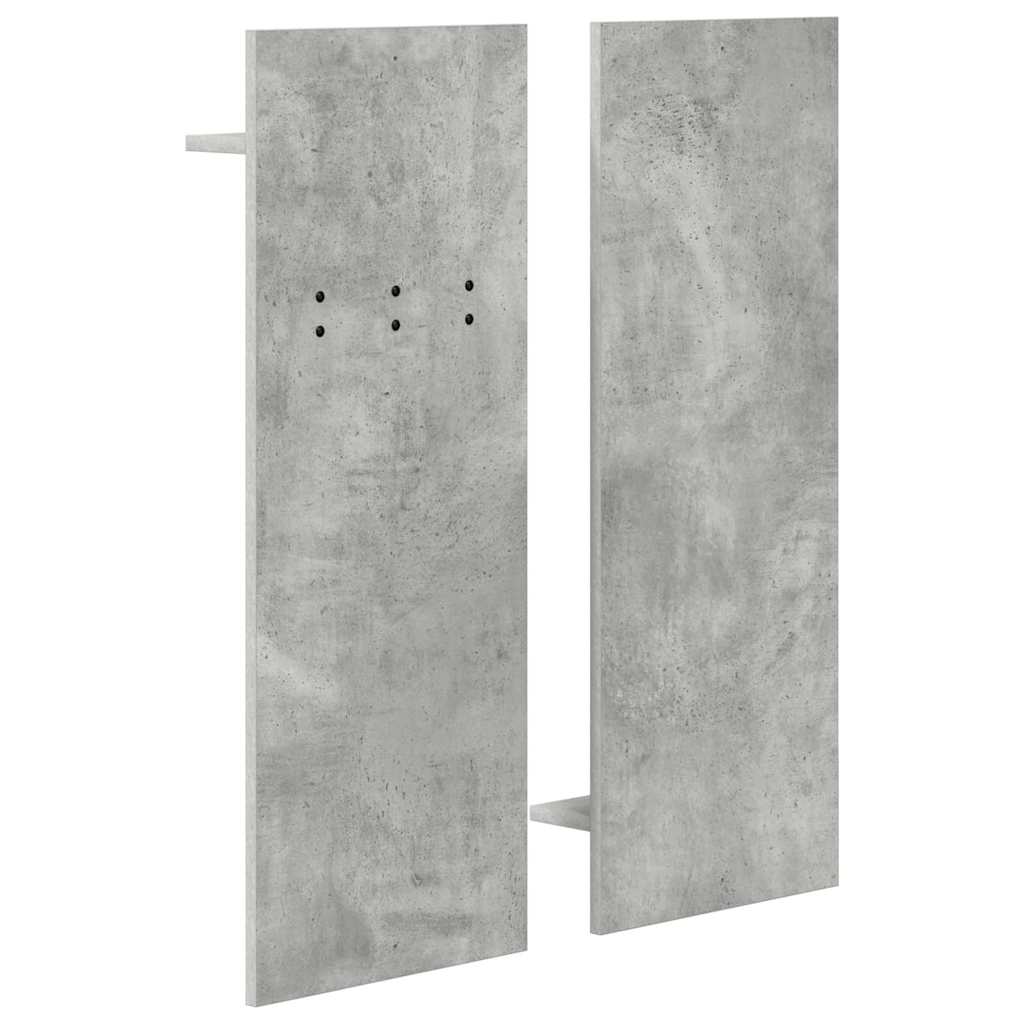 Porte-manteau mural avec étagère Gris béton 70 x 10 x 90 cm - XIOS