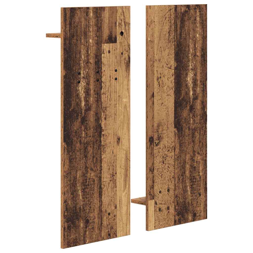 Porte-manteau mural avec étagère Bois ancien 70 x 10 x 90 cm - XIOS