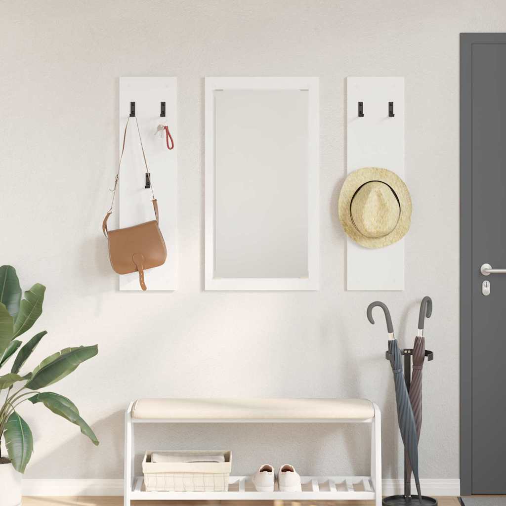 Porte-manteau mural Blanc 96 x 1,5 x 90 cm Bois d'ingénierie - XIOS