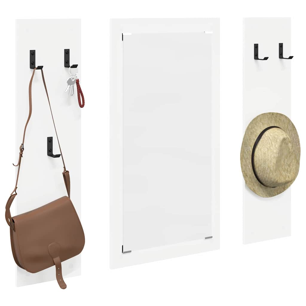 Porte-manteau mural Blanc 96 x 1,5 x 90 cm Bois d'ingénierie - XIOS