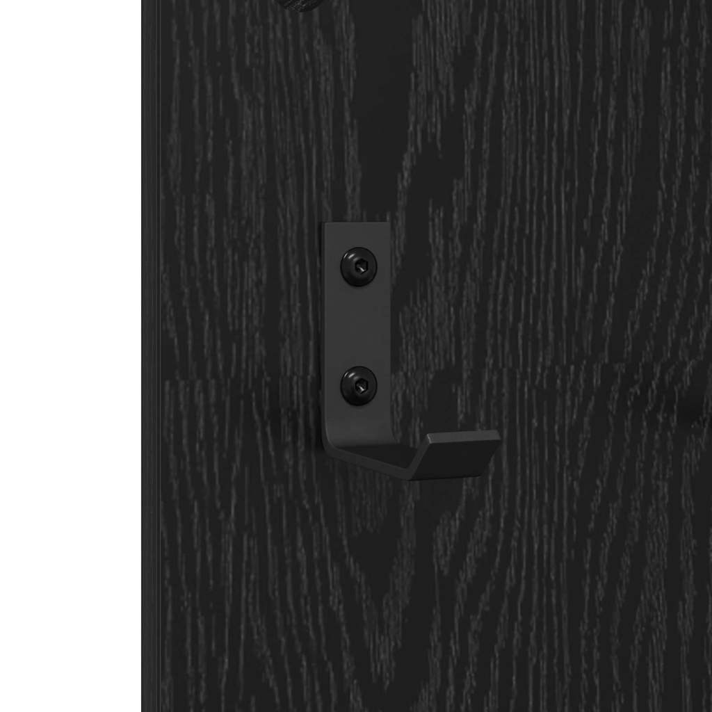 Porte-manteau mural Montage mural Chêne noir 96 x 1,5 x 90 cm - XIOS