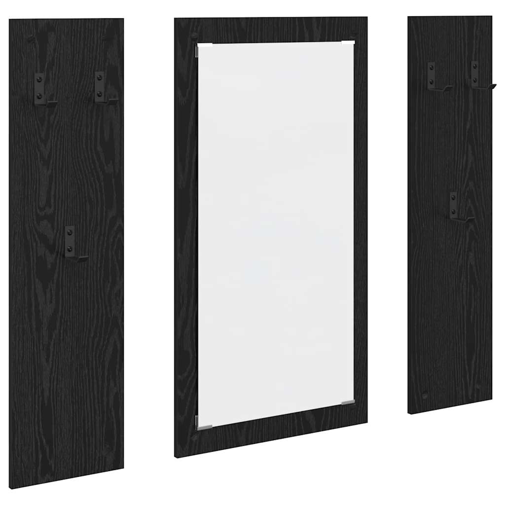 Porte-manteau mural Montage mural Chêne noir 96 x 1,5 x 90 cm - XIOS