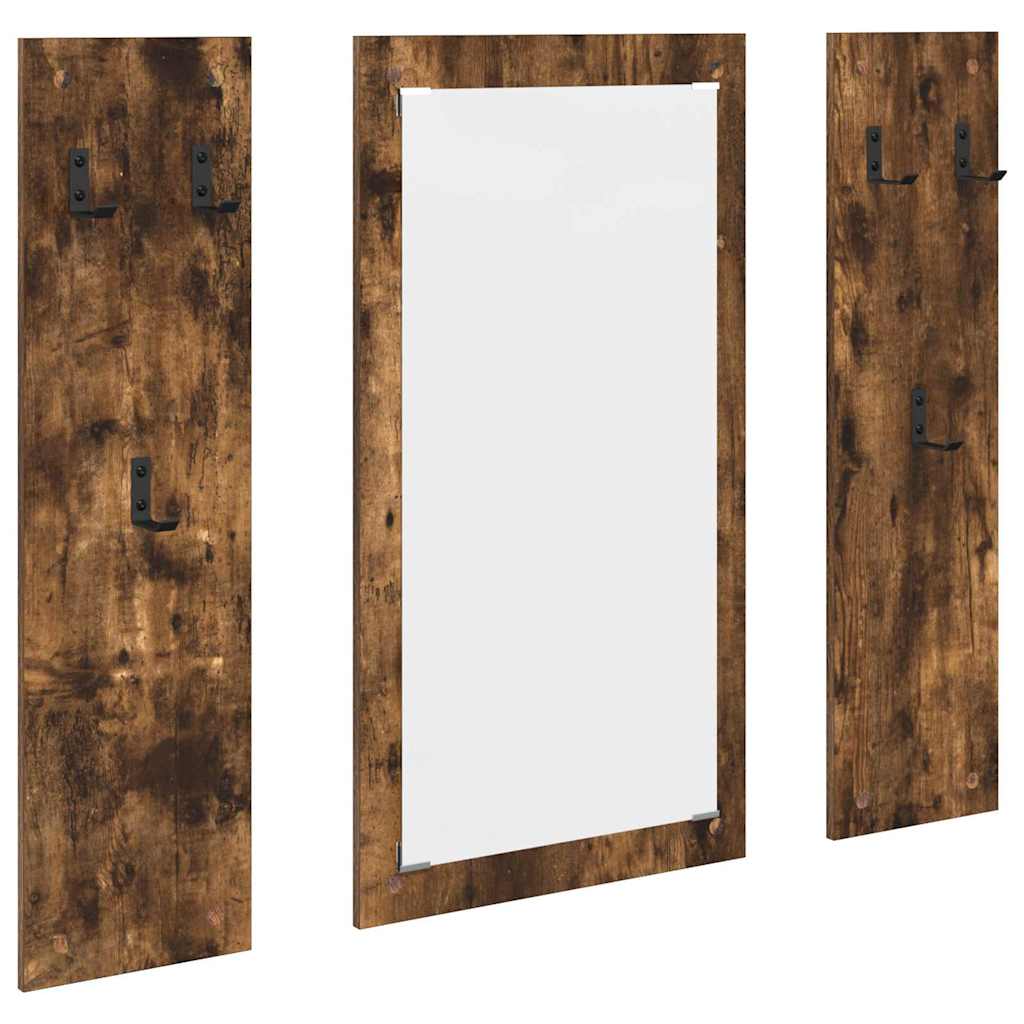 Porte-manteau mural Montage mural Chêne fumé 96 x 1,5 x 90 cm - XIOS