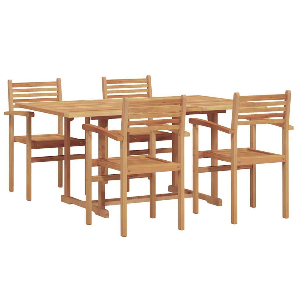 Ensemble de salle à manger pour jardin 5 pcs Naturel - XIOS