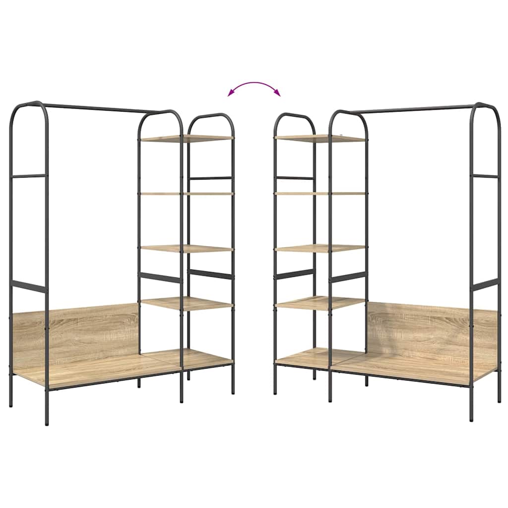 Porte-vêtements Marron 120 x 44 x 160 cm Bois d'ingénierie - XIOS