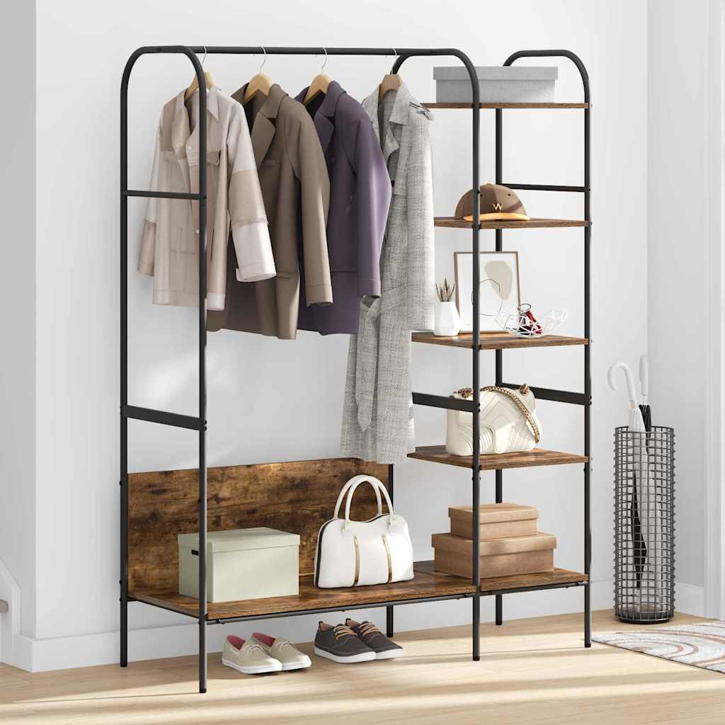 Porte-vêtements Chêne brun 120 x 44 x 160 cm Bois d'ingénierie - XIOS
