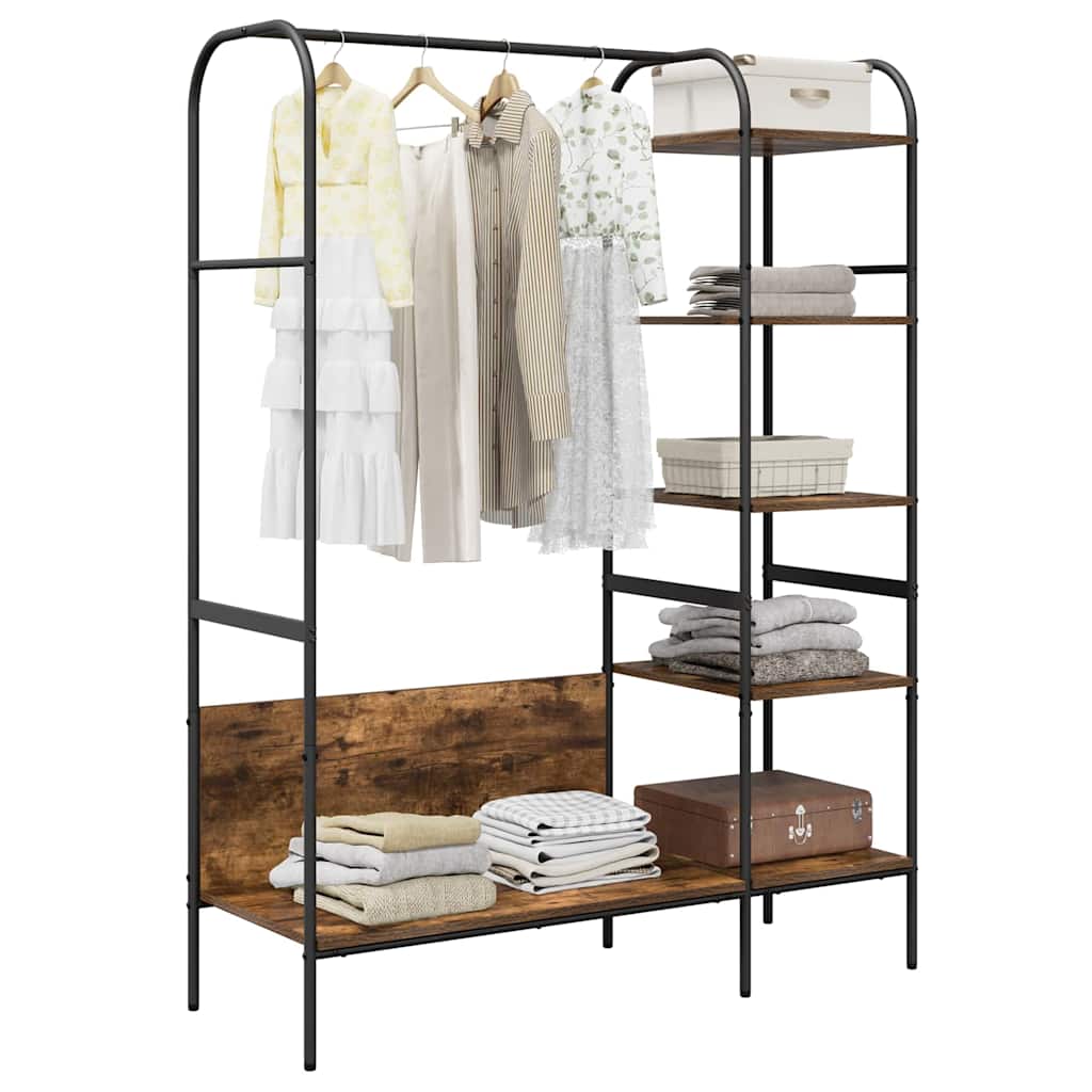 Porte-vêtements Chêne brun 120 x 44 x 160 cm Bois d'ingénierie - XIOS