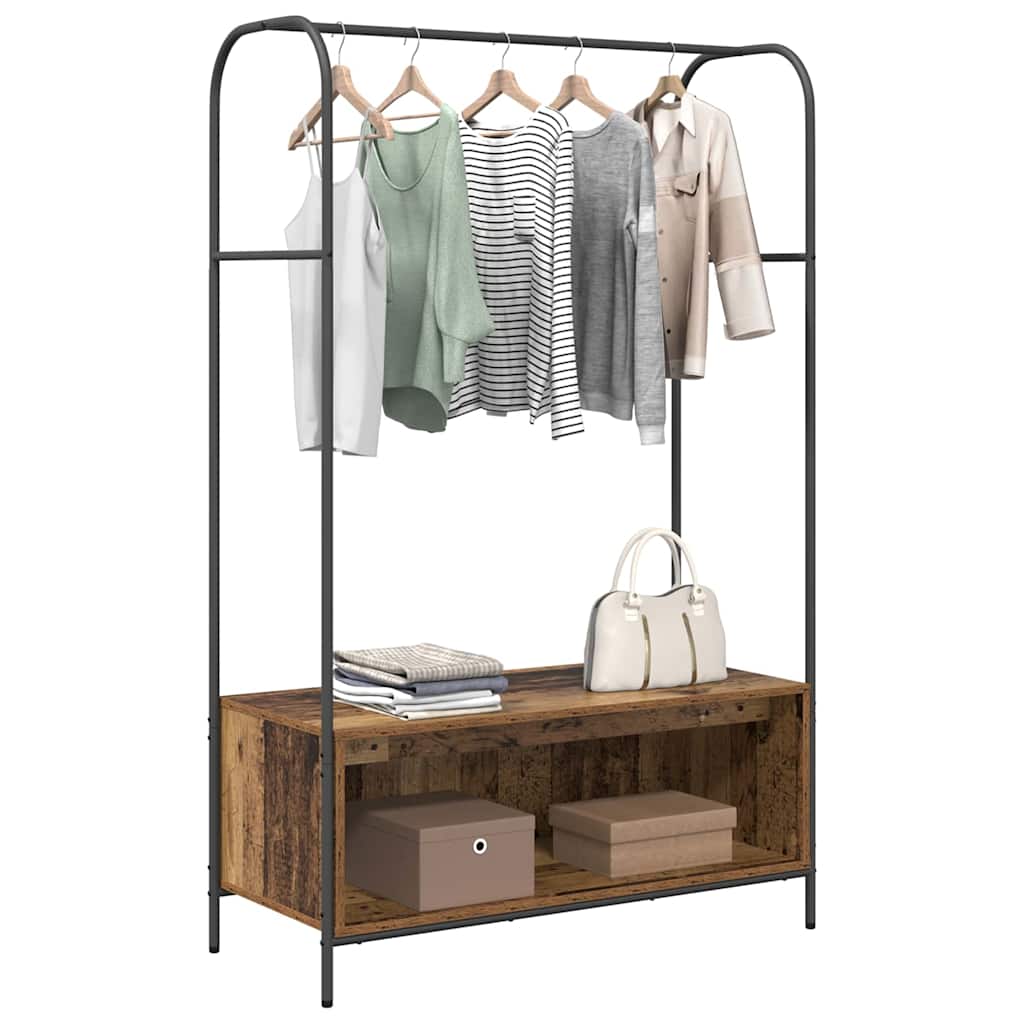 Porte-vêtements Chêne brun 100 x 44 x 160 cm Bois d'ingénierie - XIOS