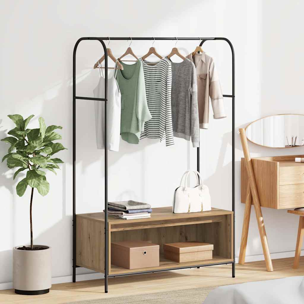 Porte-vêtements Marron 100 x 44 x 160 cm Bois d'ingénierie - XIOS