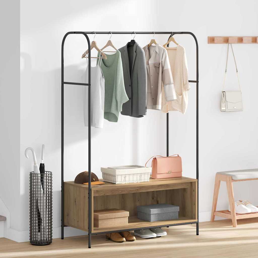 Porte-vêtements Marron 100 x 44 x 160 cm Bois d'ingénierie - XIOS