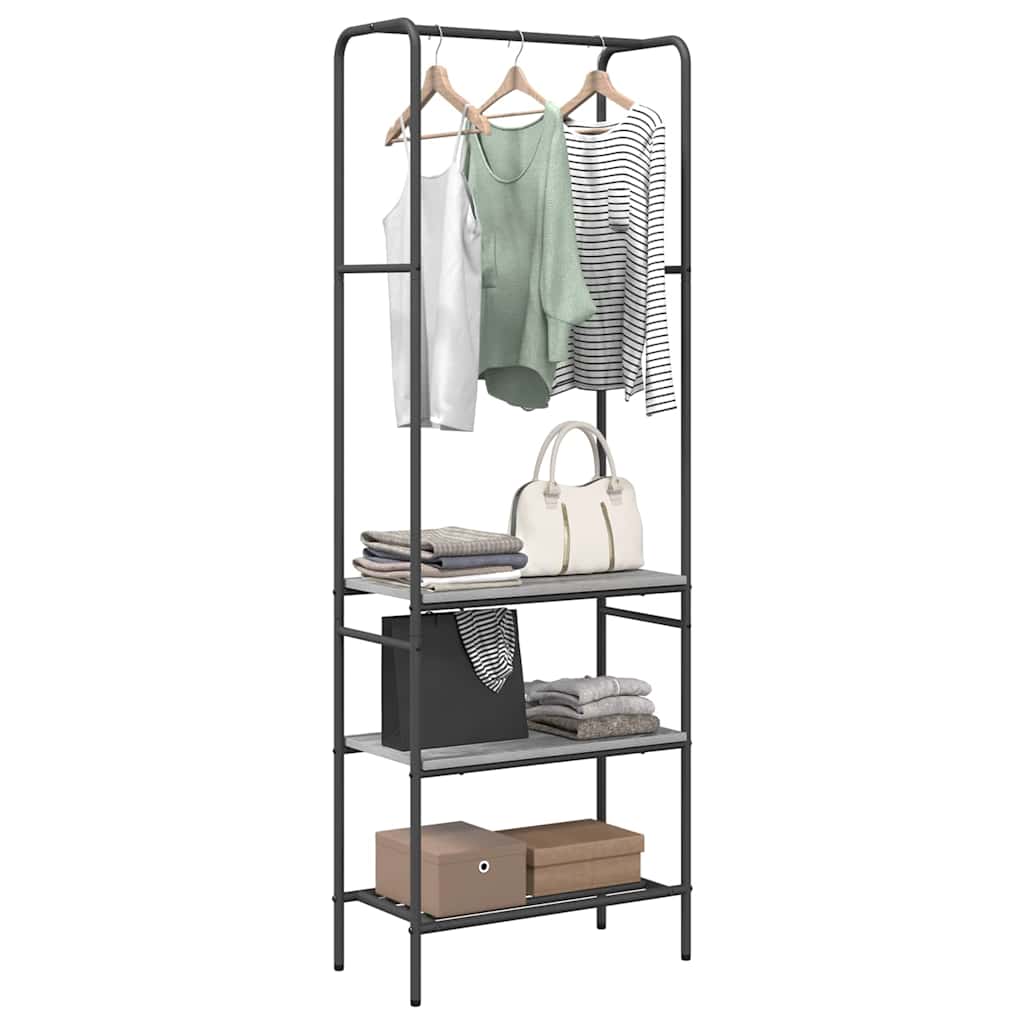 Porte-vêtements Sonoma gris 60 x 30 x 171 cm Bois d'ingénierie