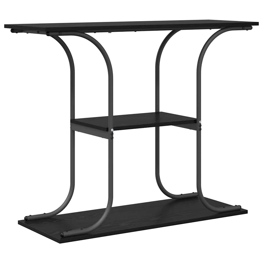 Table console Chêne noir 101 x 35 x 80,5 cm Bois d'ingénierie - XIOS