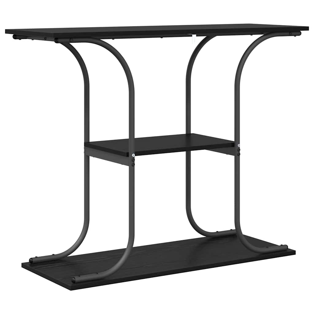Table console Chêne noir 101 x 35 x 80,5 cm Bois d'ingénierie - XIOS