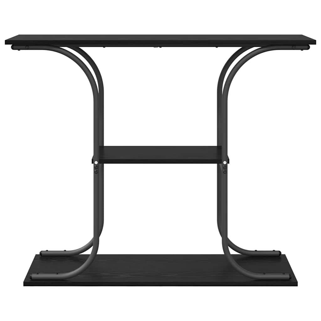 Table console Chêne noir 101 x 35 x 80,5 cm Bois d'ingénierie - XIOS