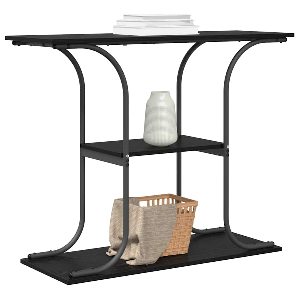 Table console Chêne noir 101 x 35 x 80,5 cm Bois d'ingénierie - XIOS