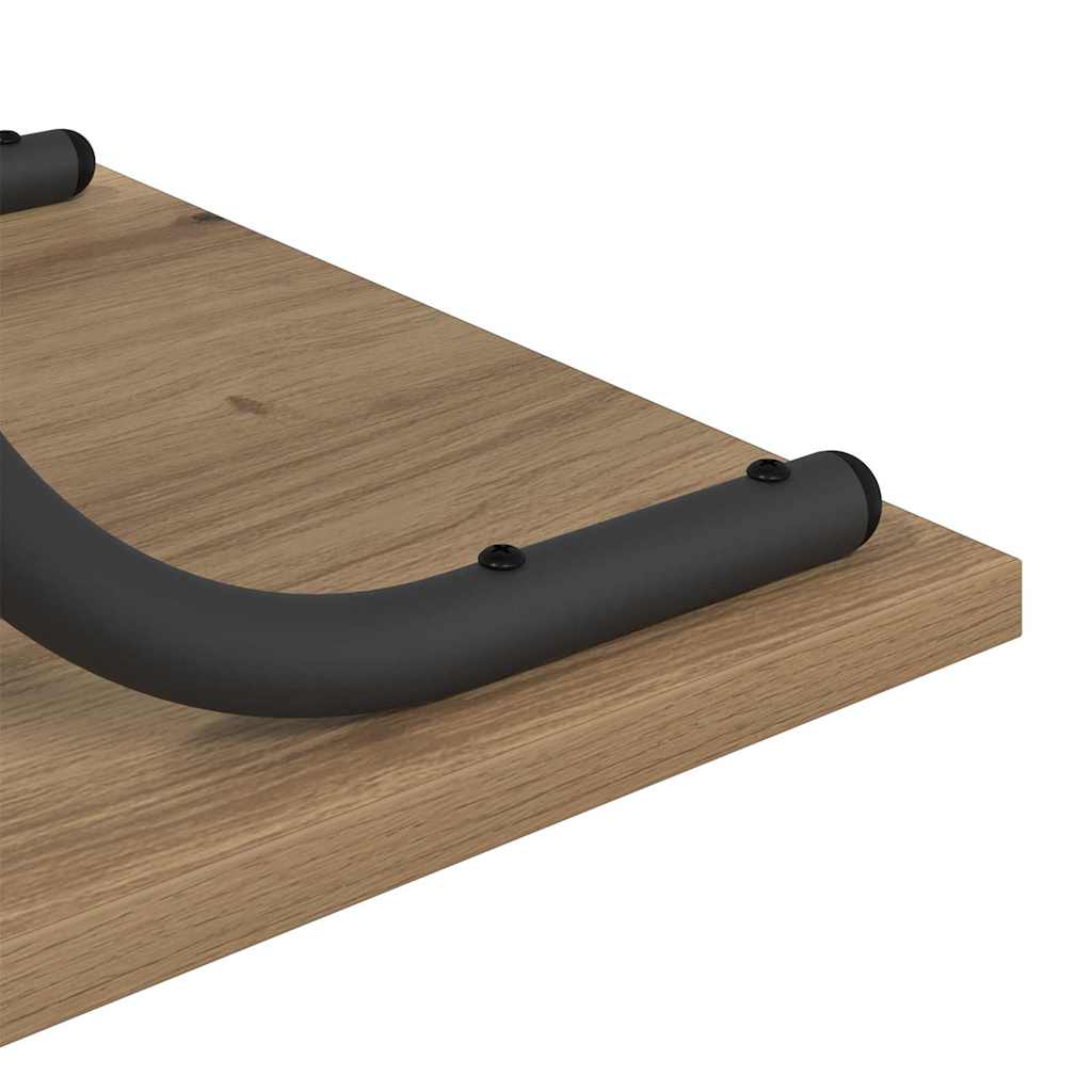 Table console avec étagère chêne artisanal 101 x 35 x 80.5 cm - XIOS