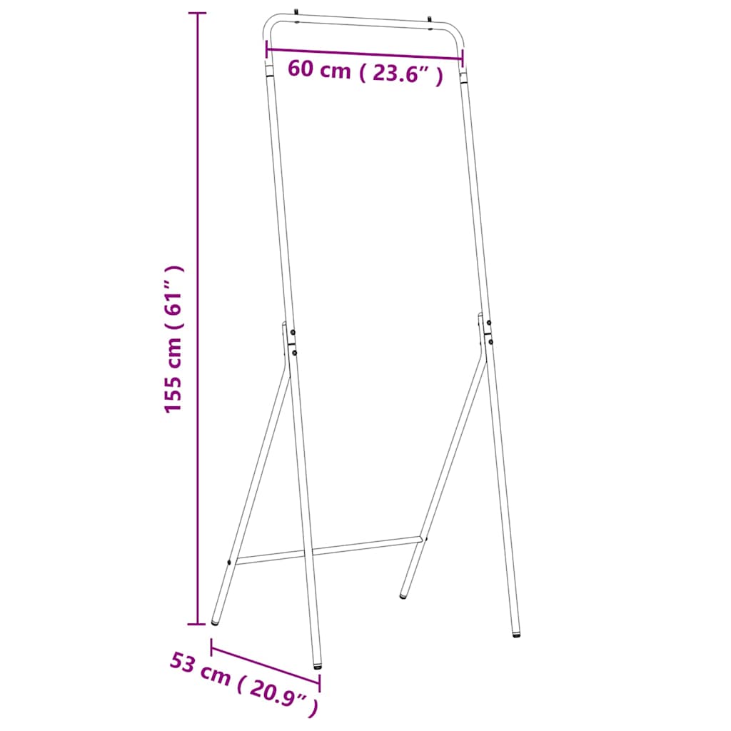 Porte-vêtements Noir 60 x 53 x 155 cm Acier - XIOS