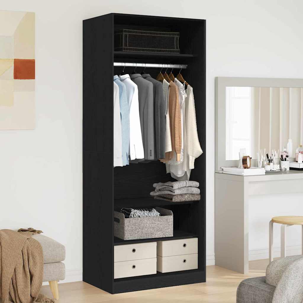 Armoire Chêne Noir 80 x 50 x 200 cm Bois d'ingénierie - XIOS