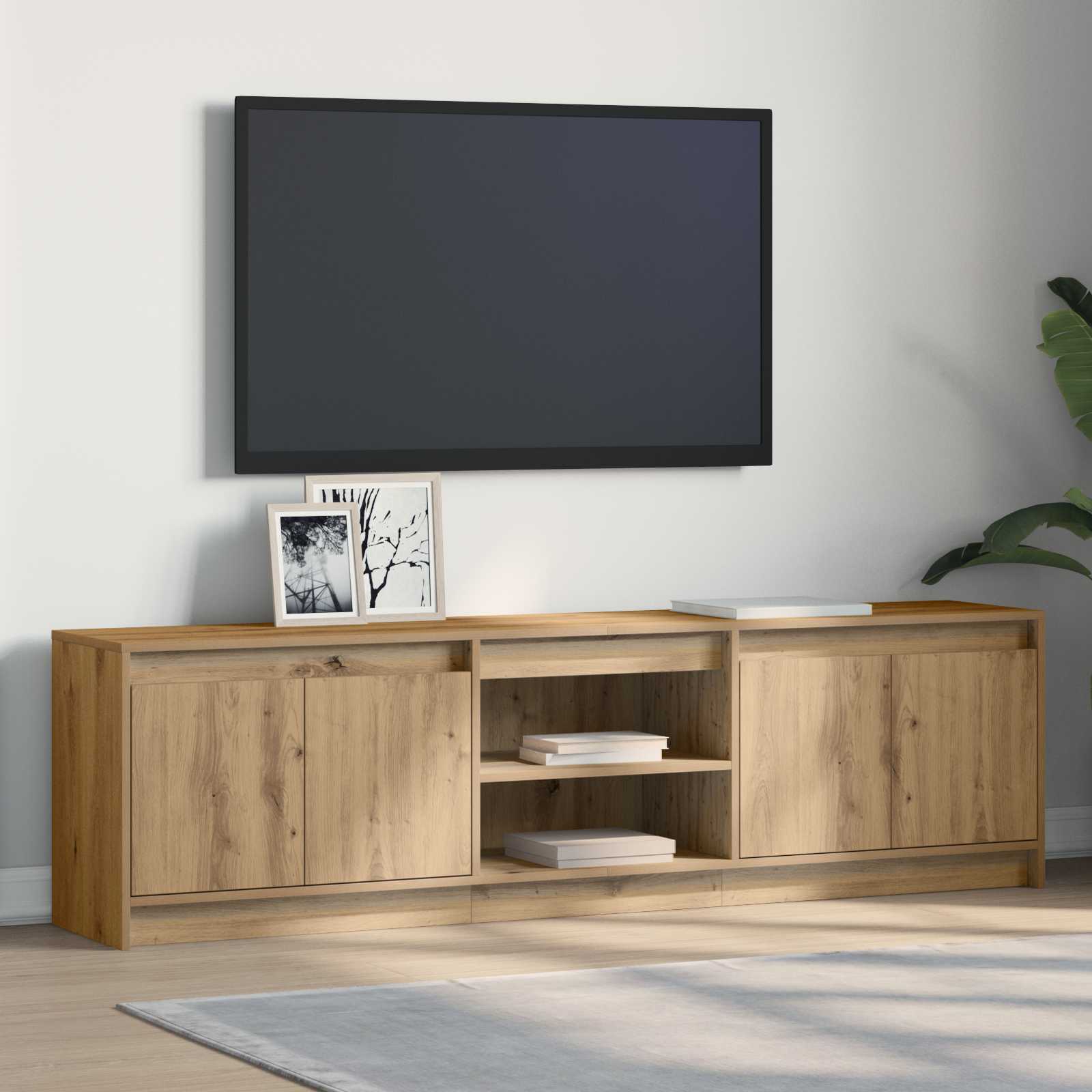 Unites TV 2 pcs Marron 180 x 34 x 50 cm Bois d'ingénierie - XIOS