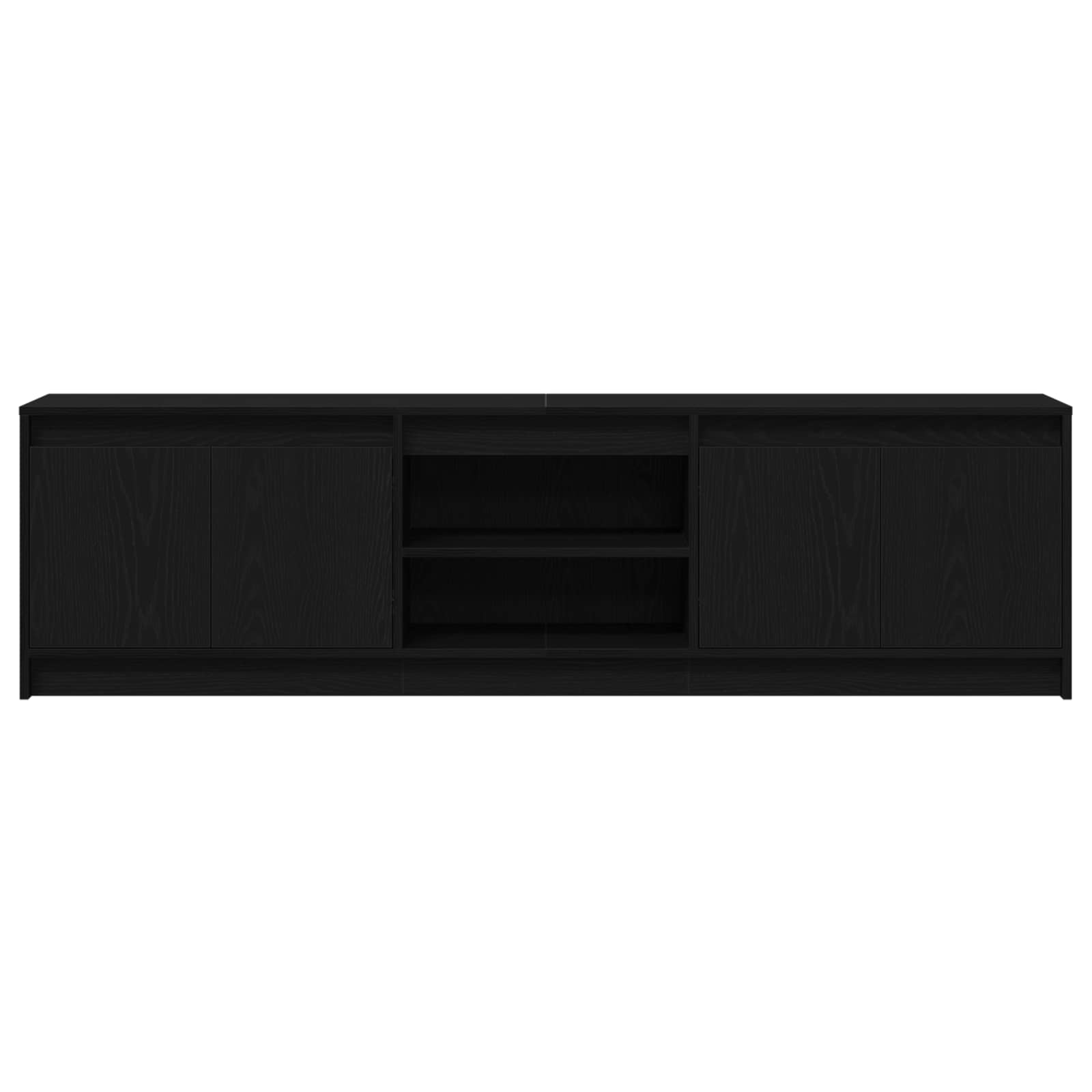 Unites TV 2 pcs Noir 180 x 34 x 50 cm Bois d'ingénierie - XIOS