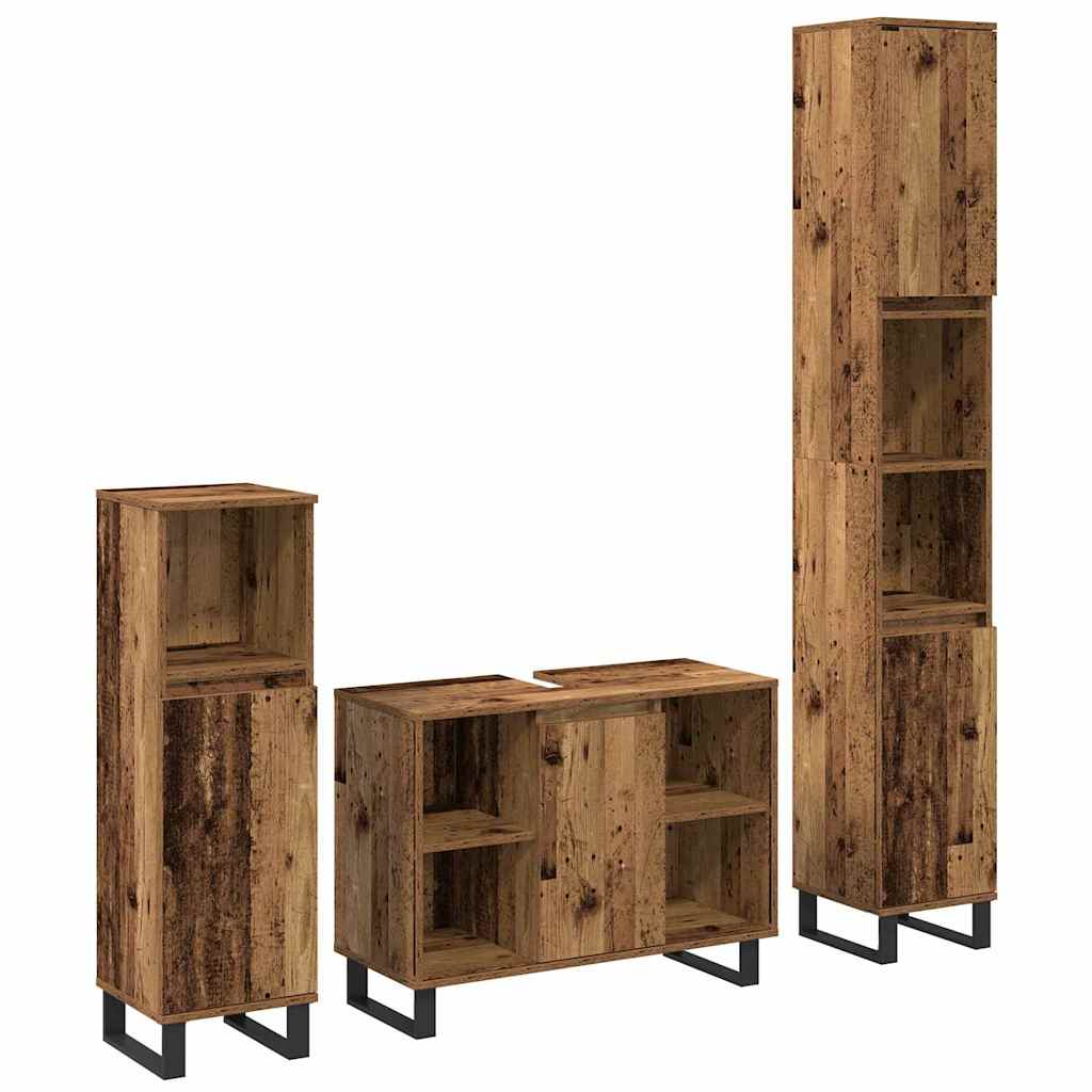 Ensemble de mobilier de salle de bain 3 pc Marron