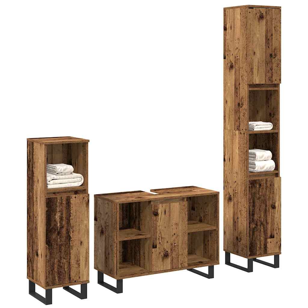 Ensemble de mobilier de salle de bain 3 pc Marron