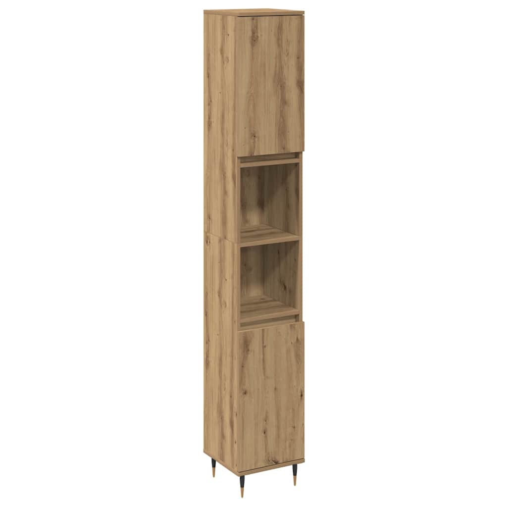 Ensemble de mobilier de salle de bain 3 pc Chêne artisanal