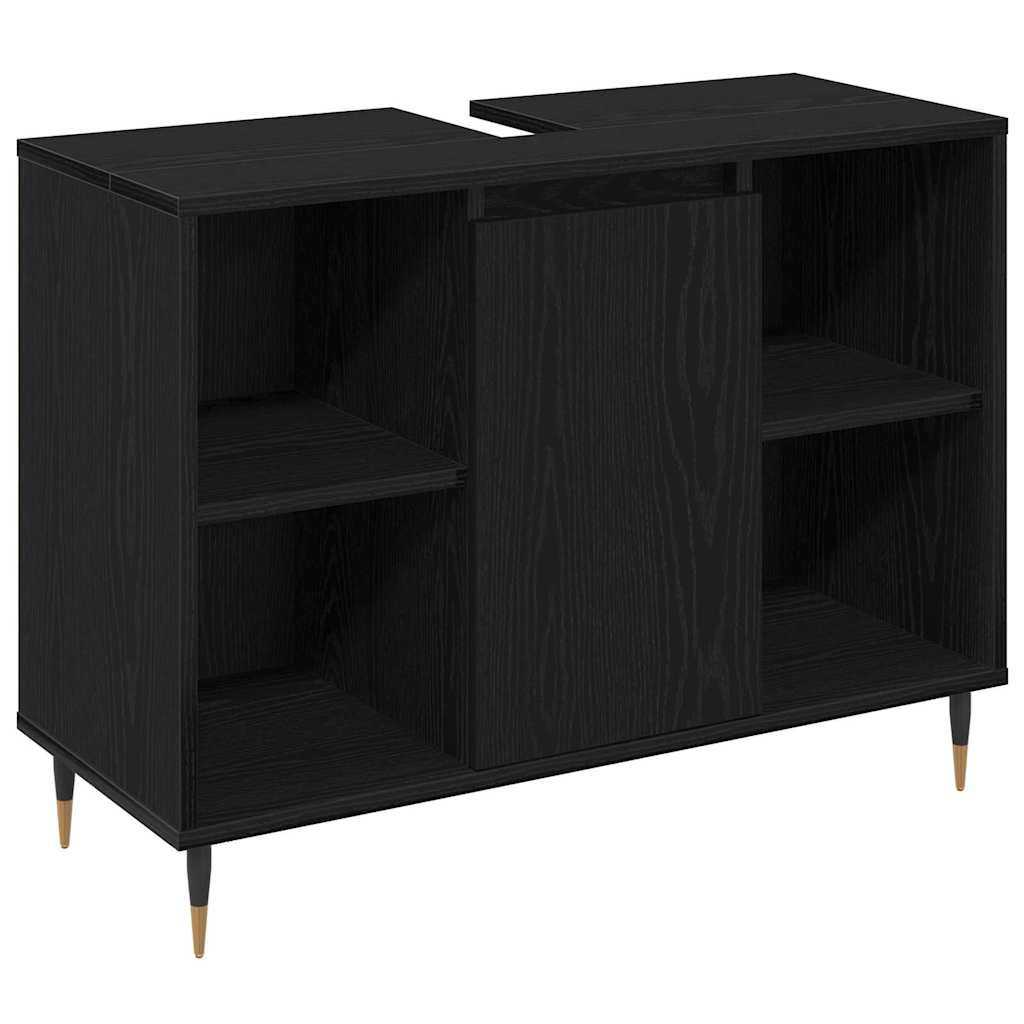 Ensemble de mobilier de salle de bain 3 pc Chêne noir