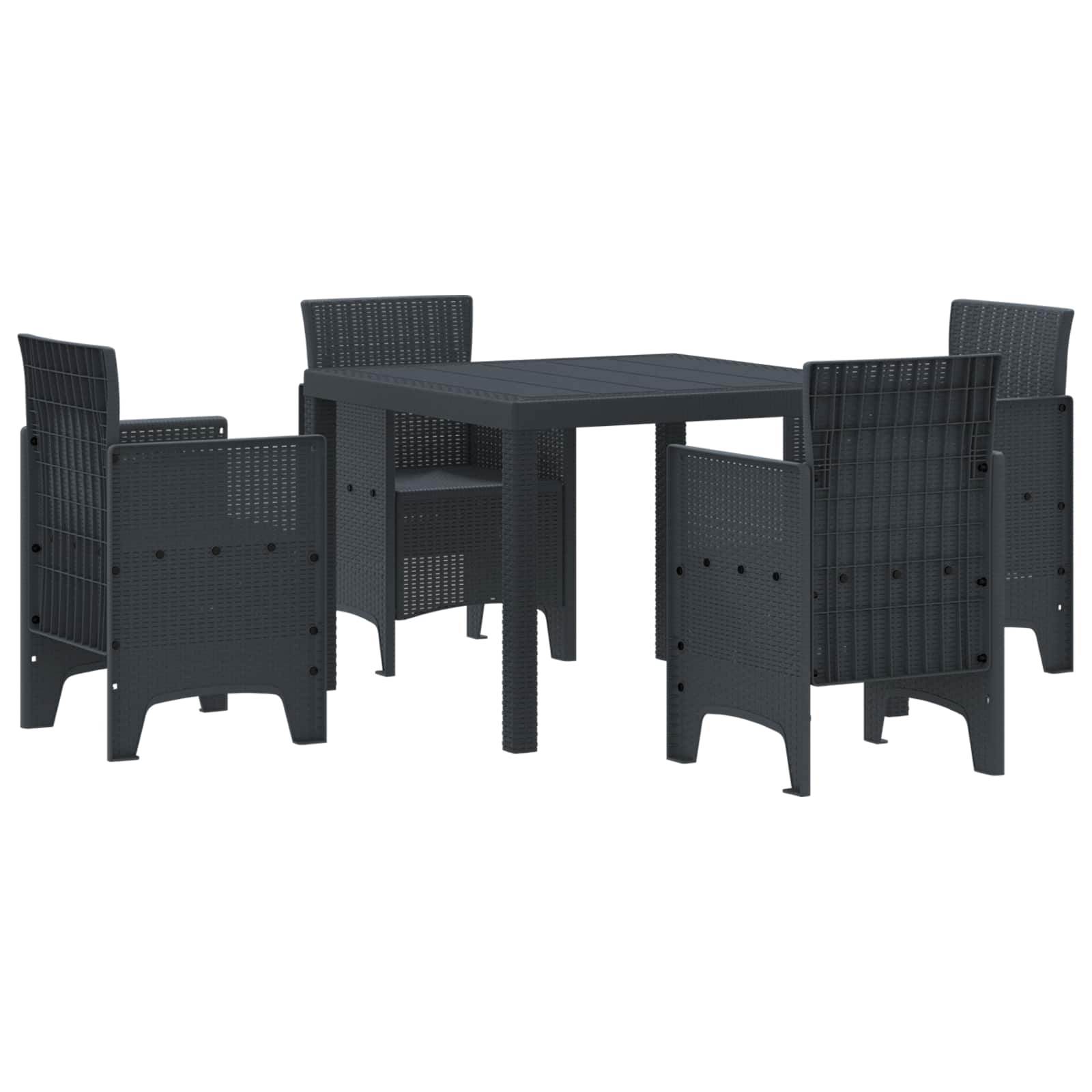 Ensemble de salle à manger pour jardin 5 pcs Anthracite - XIOS