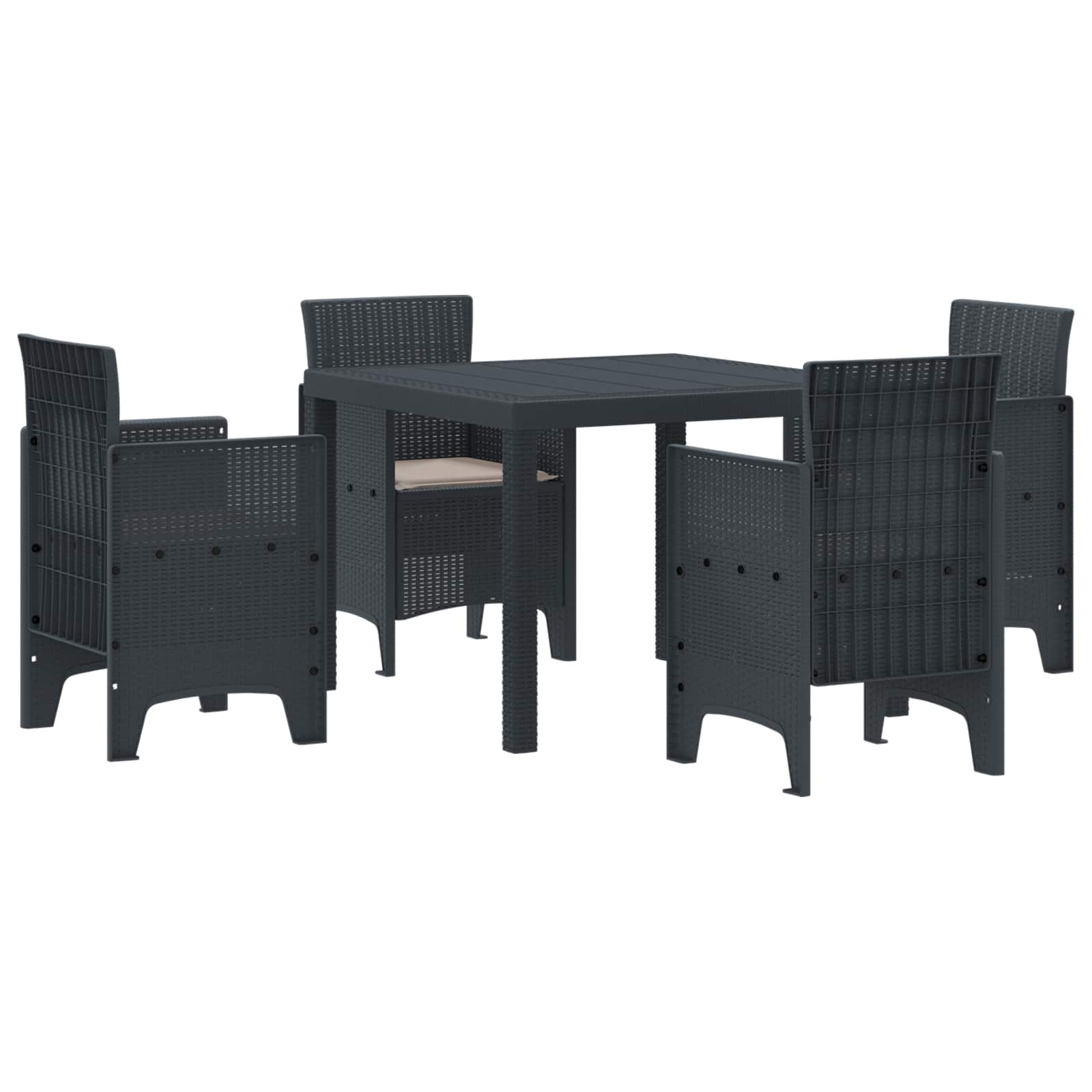 Ensemble de salle à manger pour jardin 5 pcs Anthracite - XIOS