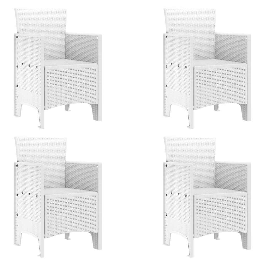 Ensemble de salle à manger pour jardin 5 pc Blanc Polypropylène - XIOS