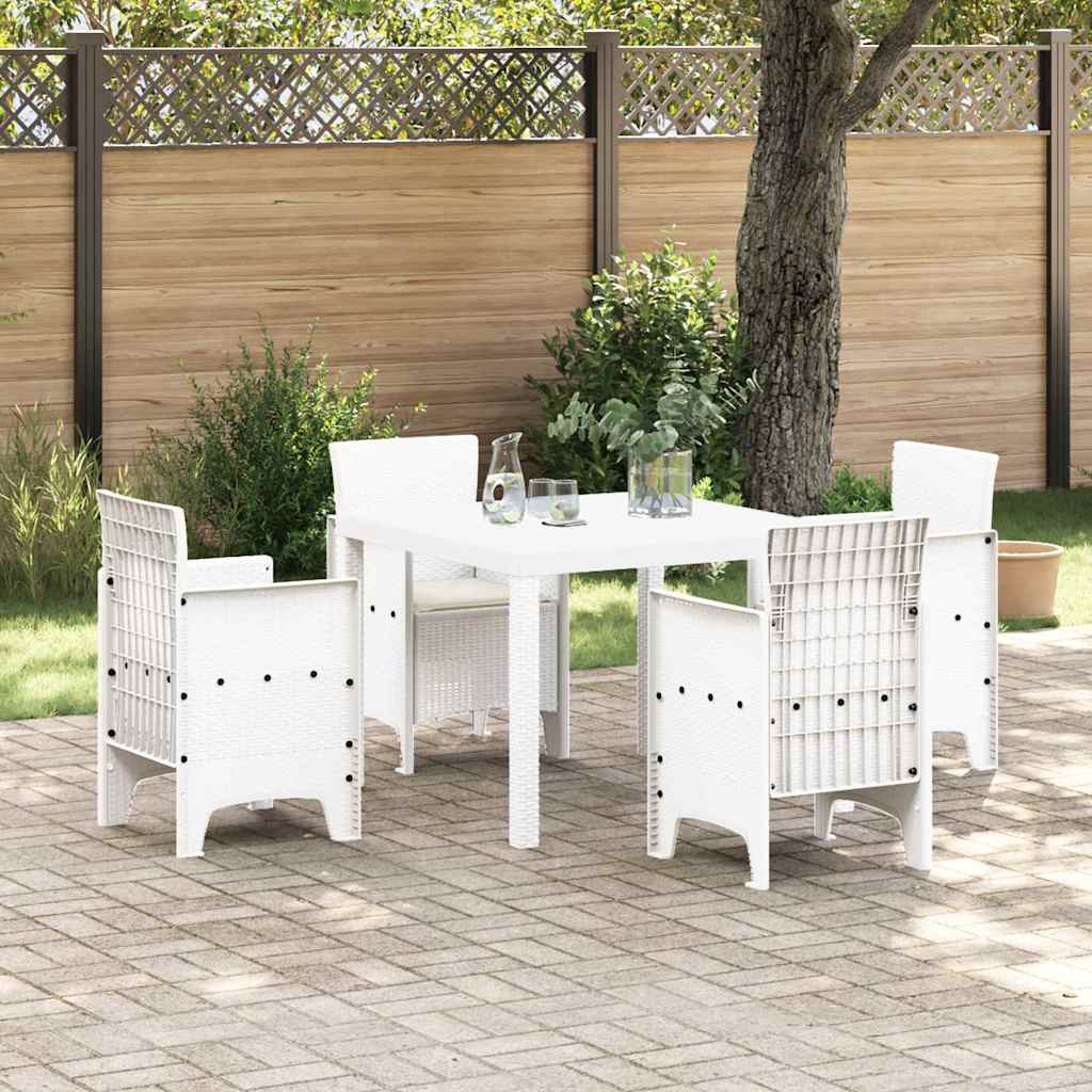 Ensemble de salle à manger pour jardin 5 pc Blanc Polypropylène - XIOS
