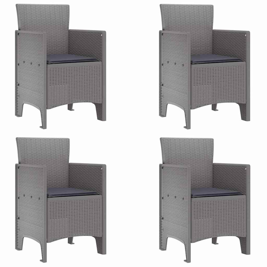Ensemble de salle à manger pour jardin 5 pc Gris clair - XIOS