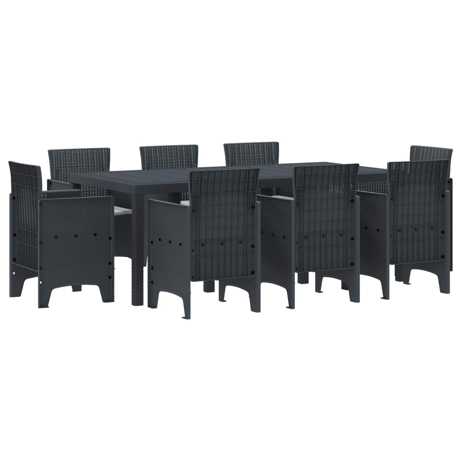 Ensemble de salle à manger pour jardin 9 pcs Anthracite - XIOS