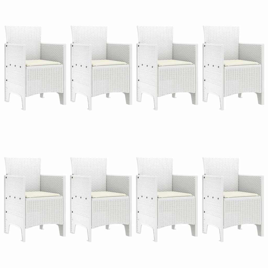 Ensemble de salle à manger pour jardin 9 pcs Blanc - XIOS