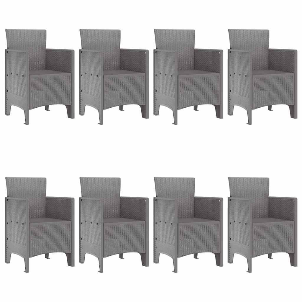 Ensemble de salle à manger pour jardin 9 pcs Gris clair - XIOS