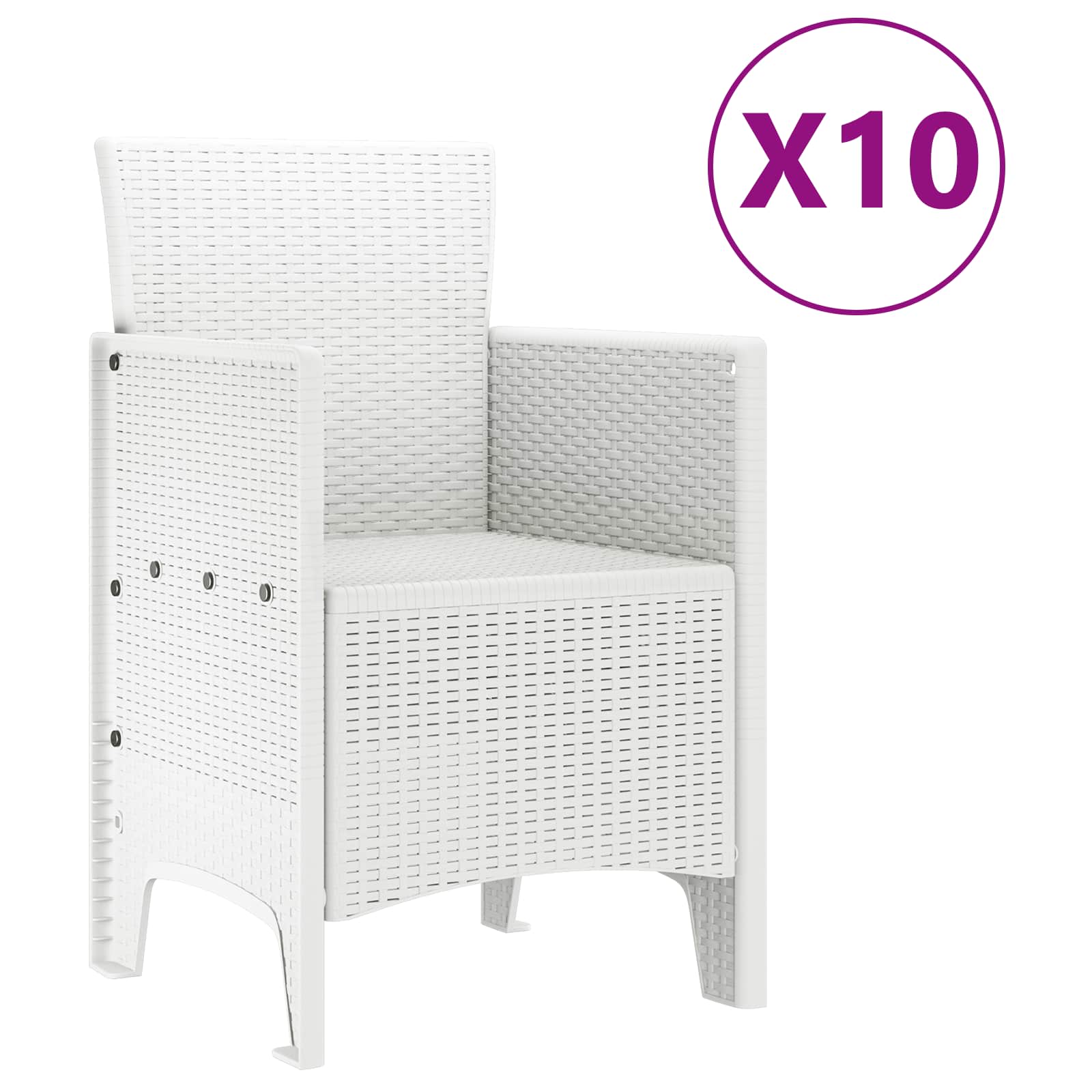Ensemble de salle à manger pour jardin 11 pc Blanc - XIOS