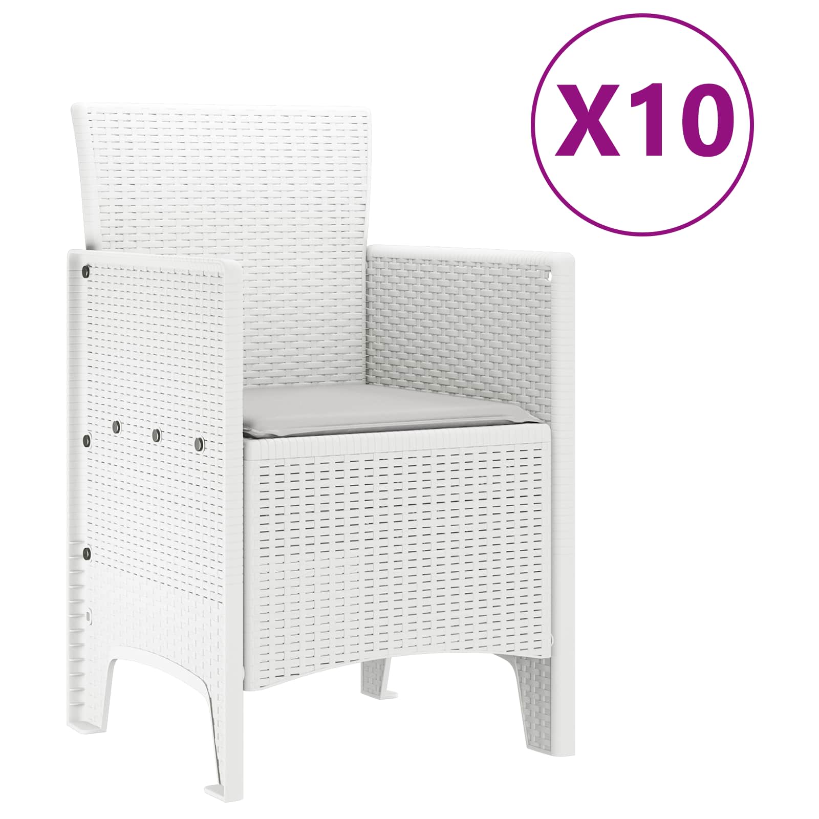 Ensemble de salle à manger pour jardin 11 pc Blanc - XIOS
