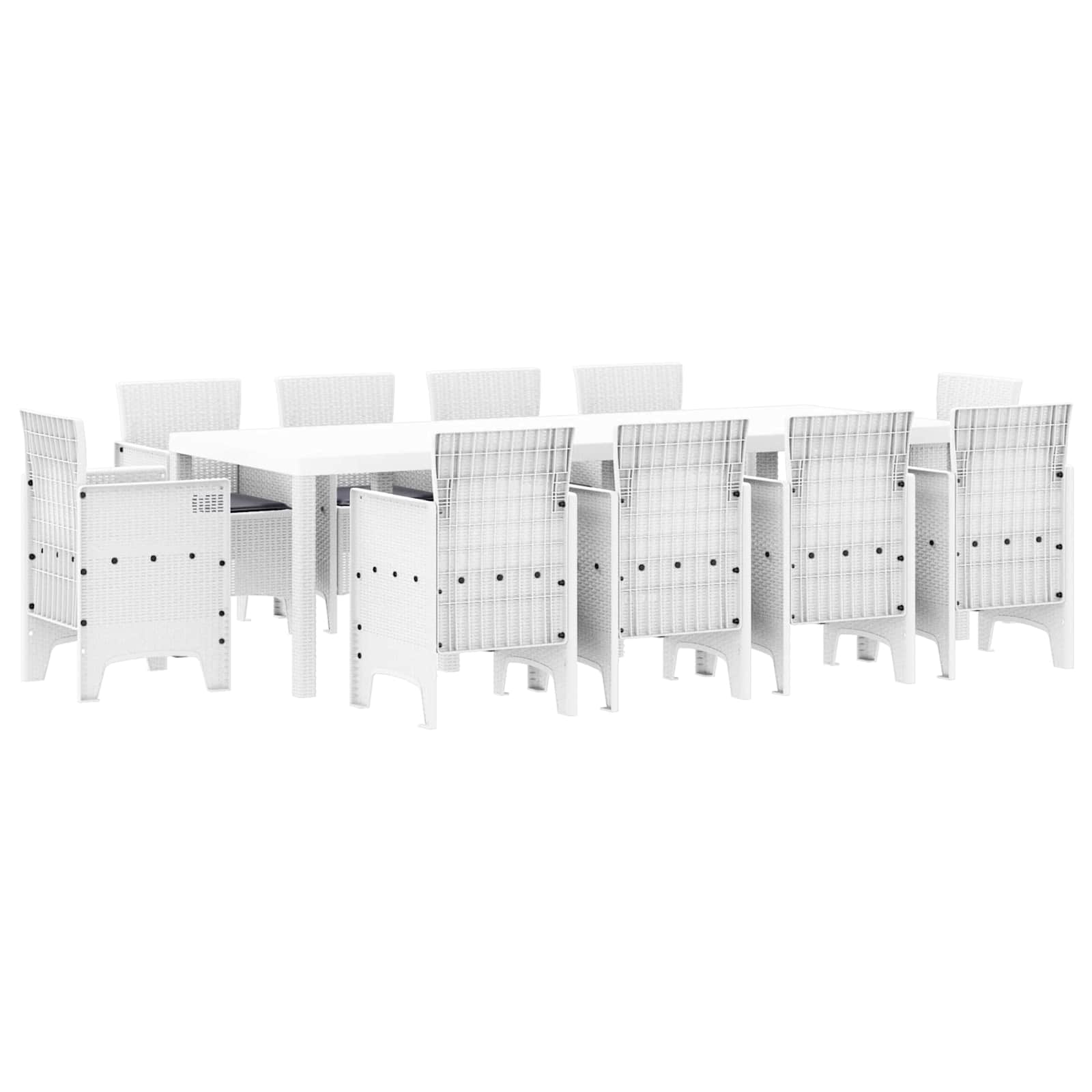 Ensemble de salle à manger pour jardin 11 pc Blanc - XIOS
