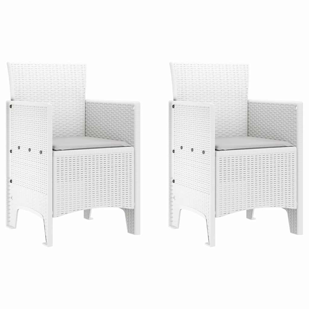 Ensemble de salle à manger pour jardin 3 pc Blanc Polypropylène - XIOS
